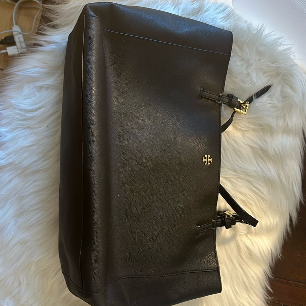 Tory Burch black large tote